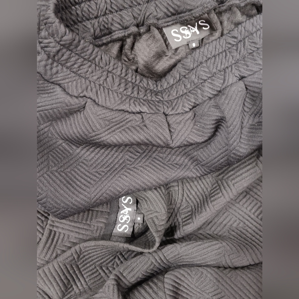 Oversized Women Mockneck Textured Tracksuit Winter Thick Knitted Pants Suits - Picture 8 of 8